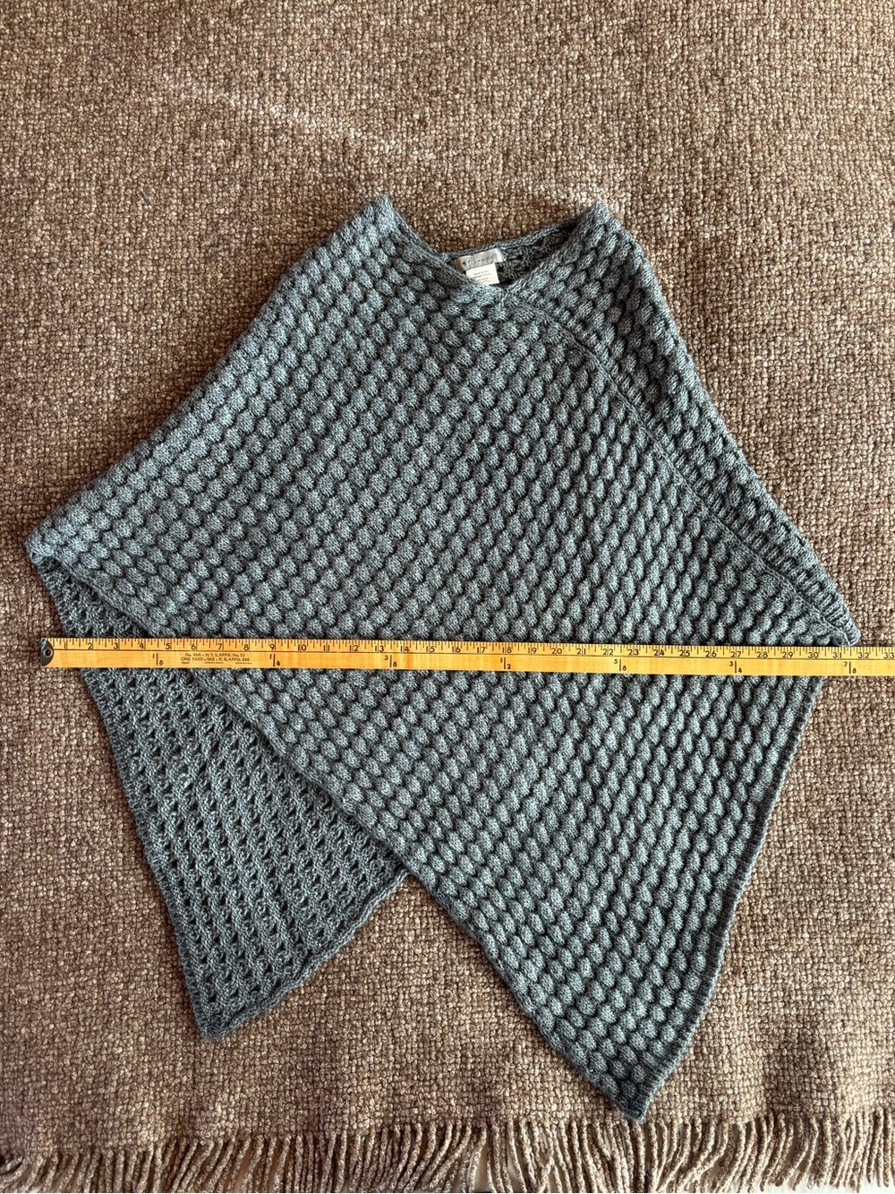 Wool and Alpaca Blend Wrap/Poncho - Picture 6 of 6